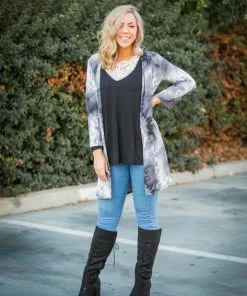 Boutique Simplified Faded To Perfection Kimono Cardigan