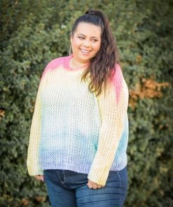 Boutique Simplified Starlite Cropped Knit Sweater