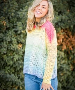 Boutique Simplified Starlite Cropped Knit Sweater