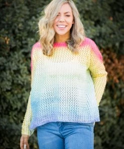 Boutique Simplified Starlite Cropped Knit Sweater