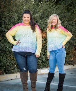 Boutique Simplified Starlite Cropped Knit Sweater