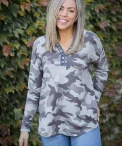 Boutique Simplified Eye On You Long Sleeve Top