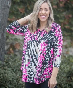 Boutique Simplified Beauty & Hustle 3/4 Sleeve Top