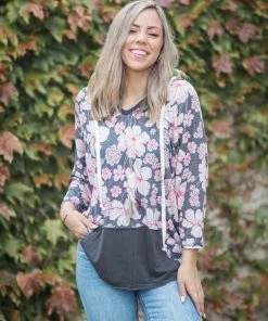 Boutique Simplified Showered In Blooms Hoodie