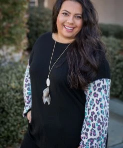 Boutique Simplified Cat & Mouse Waffle Knit Top