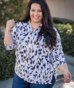 Boutique Simplified Finger Painting In The Dark 3/4 Sleeve Top