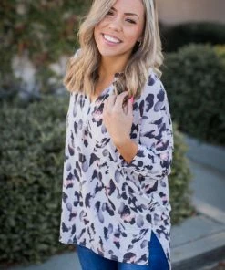 Boutique Simplified Finger Painting In The Dark 3/4 Sleeve Top