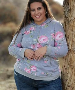 Boutique Simplified Misty Rose Hoodie