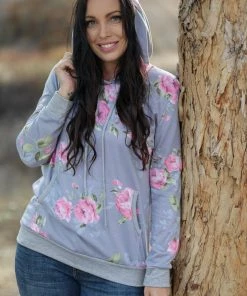 Boutique Simplified Misty Rose Hoodie