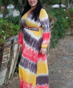 Boutique Simplified Gather Around Maxi Dress