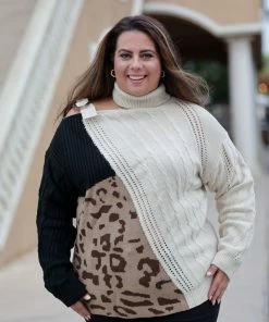 Boutique Simplified Too Wild To Tame Turtleneck Sweater