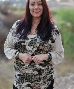 Boutique Simplified Hiding In Plain Sight Long Sleeve Top