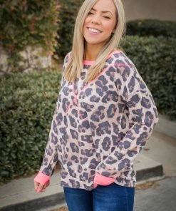 Boutique Simplified Cross Your Heart Long Sleeve Top