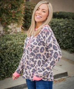Boutique Simplified Cross Your Heart Long Sleeve Top