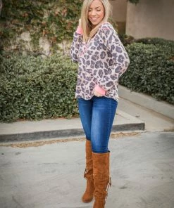 Boutique Simplified Cross Your Heart Long Sleeve Top