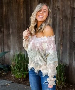 Boutique Simplified You Found Me Frayed Sweater