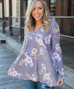 Boutique Simplified Dusty Lavender Floral Hoodie 16 Boutique Simplified Dusty Lavender Floral Hoodie