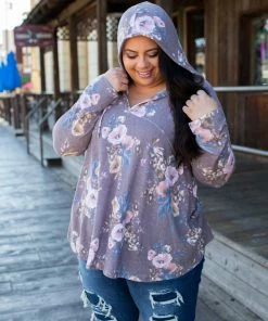 Boutique Simplified Dusty Lavender Floral Hoodie 13 Boutique Simplified Dusty Lavender Floral Hoodie