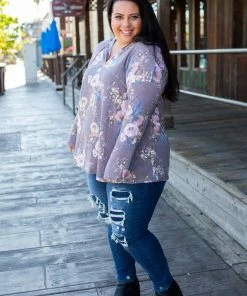 Boutique Simplified Dusty Lavender Floral Hoodie 11 Boutique Simplified Dusty Lavender Floral Hoodie