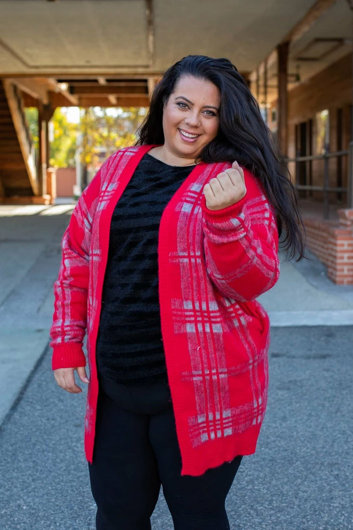 Boutique Simplified Mad About Plaid Sweater Cardigan 6 Boutique Simplified Mad About Plaid Sweater Cardigan