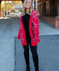 Boutique Simplified Mad About Plaid Sweater Cardigan 8 Boutique Simplified Mad About Plaid Sweater Cardigan