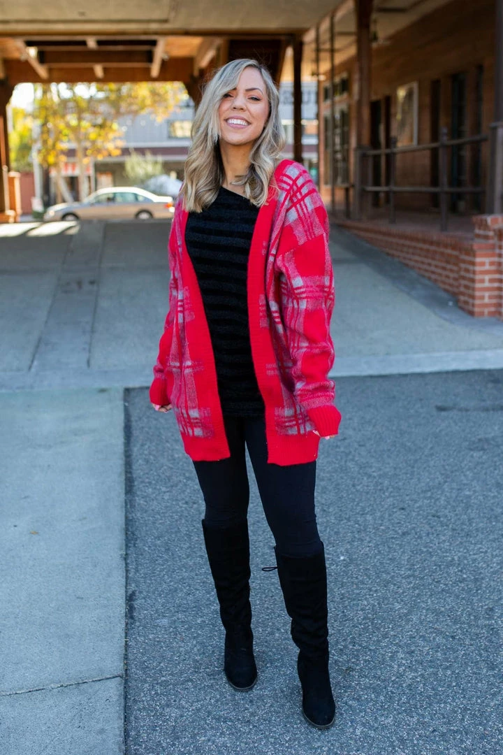 Boutique Simplified Mad About Plaid Sweater Cardigan 3 Boutique Simplified Mad About Plaid Sweater Cardigan