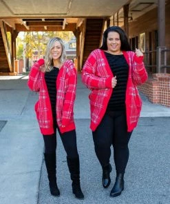 Boutique Simplified Mad About Plaid Sweater Cardigan