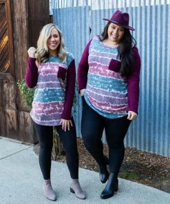 Boutique Simplified Part The Seas Waffle Knit Top