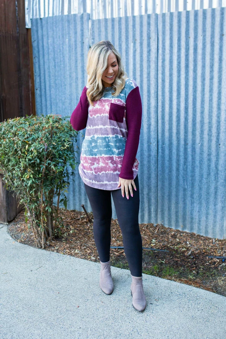 Boutique Simplified Part The Seas Waffle Knit Top 4 Boutique Simplified Part The Seas Waffle Knit Top