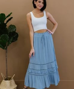 Trendsi Apparel Road Less Traveled Tiered Maxi Skirt