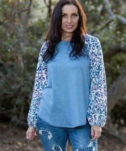 Boutique Simplified Delightfully Spotted Raglan Top