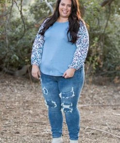Boutique Simplified Delightfully Spotted Raglan Top