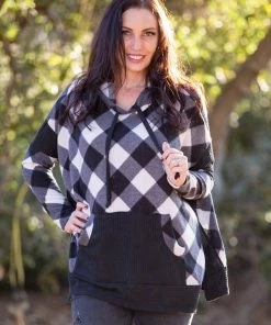 Boutique Simplified Check Me If You Can Knit Sweater