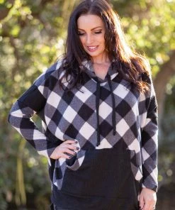 Boutique Simplified Check Me If You Can Knit Sweater