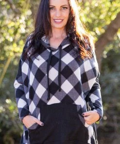 Boutique Simplified Check Me If You Can Knit Sweater