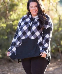 Boutique Simplified Check Me If You Can Knit Sweater