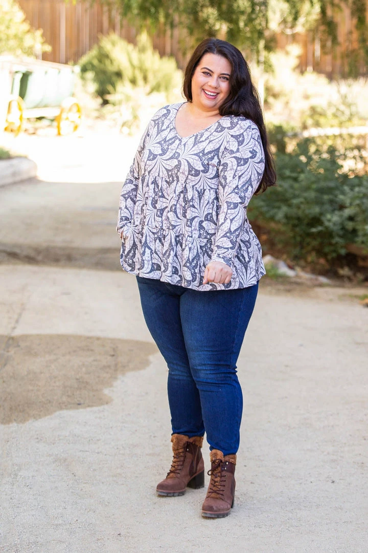 Boutique Simplified Leaf Me Be Tiered Tunic 8 Boutique Simplified Leaf Me Be Tiered Tunic