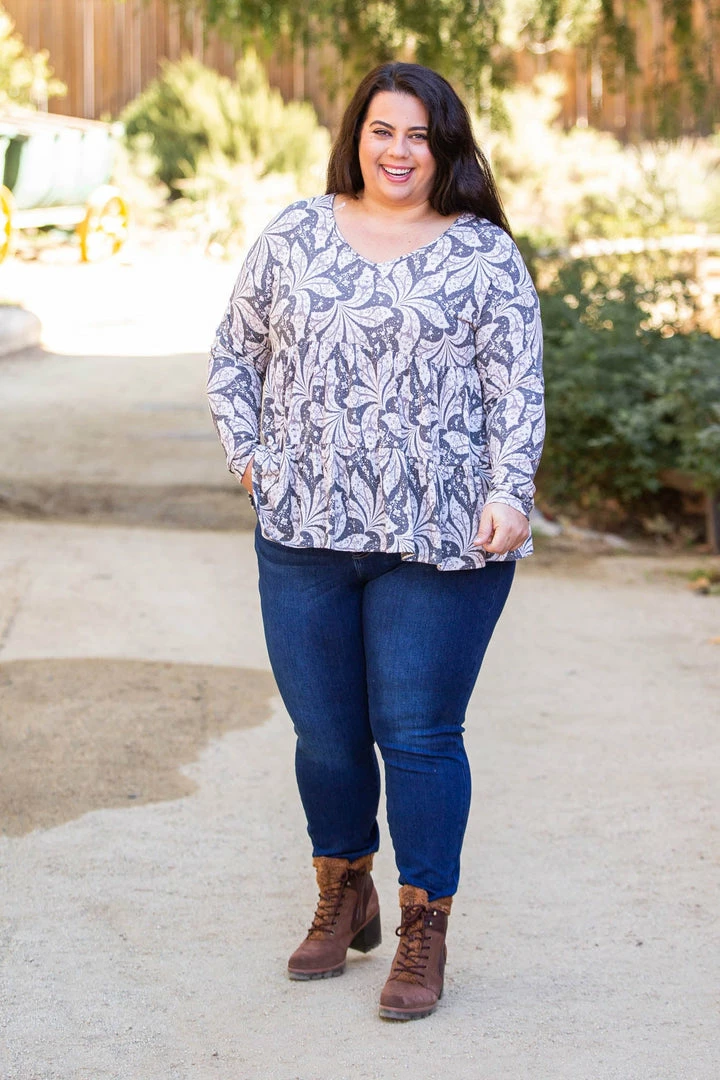 Boutique Simplified Leaf Me Be Tiered Tunic 7 Boutique Simplified Leaf Me Be Tiered Tunic