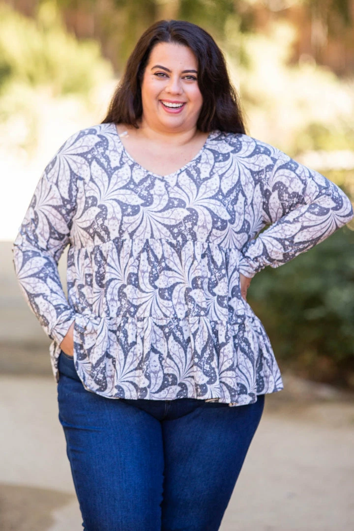 Boutique Simplified Leaf Me Be Tiered Tunic 6 Boutique Simplified Leaf Me Be Tiered Tunic