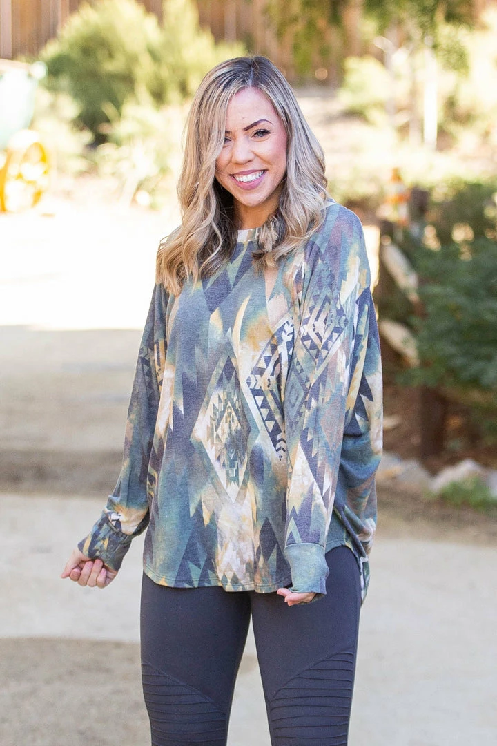 Boutique Simplified Savannah Charm Long Sleeve Top 4 Boutique Simplified Savannah Charm Long Sleeve Top