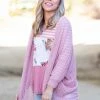 Boutique Simplified Making Me Blush Popcorn Knit Cardigan
