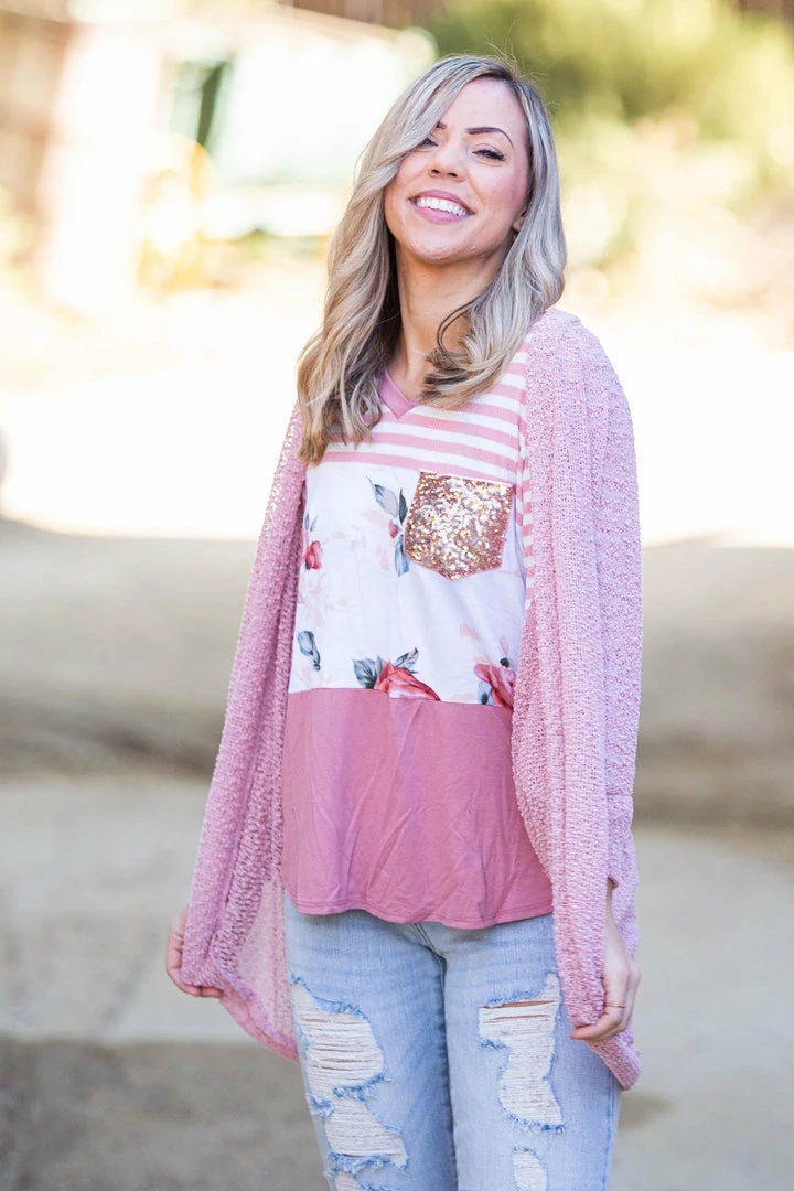 Boutique Simplified Making Me Blush Popcorn Knit Cardigan 9 Boutique Simplified Making Me Blush Popcorn Knit Cardigan