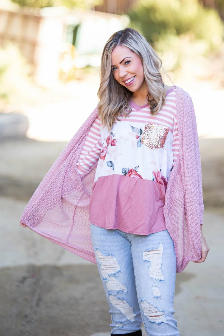 Boutique Simplified Making Me Blush Popcorn Knit Cardigan 8 Boutique Simplified Making Me Blush Popcorn Knit Cardigan