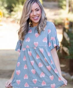 Boutique Simplified Love Bug Babydoll Tunic