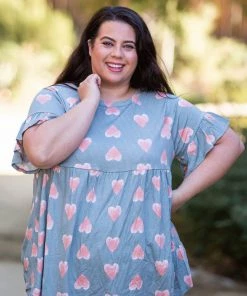 Boutique Simplified Love Bug Babydoll Tunic