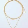 Trendsi Elegant Aesthetics Buckle Detail Double-Layered Necklace