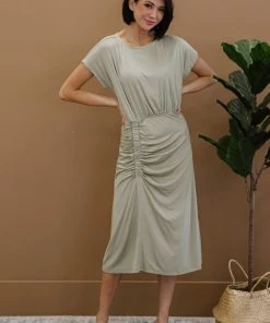 Trendsi Manhattan Nights Ruched Midi Dress (GHG-S & L) GHG- Shop Singles