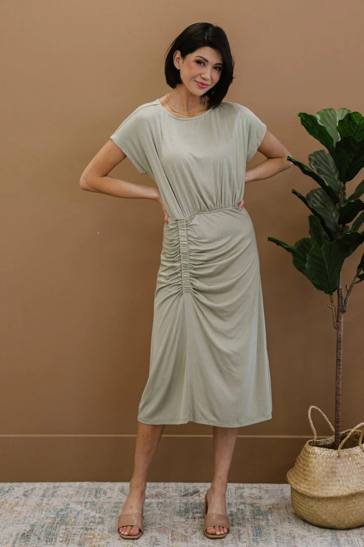 Trendsi Manhattan Nights Ruched Midi Dress (GHG-S & L) GHG- Shop Singles 2 Trendsi Manhattan Nights Ruched Midi Dress (GHG-S & L) GHG- Shop Singles