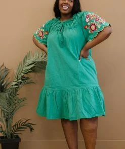 Trendsi Flowers For You Embroidered Dress In Green 18 Trendsi Flowers For You Embroidered Dress In Green