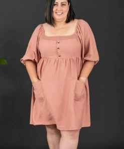 Trendsi I Promise Puff Sleeve Dress Apparel